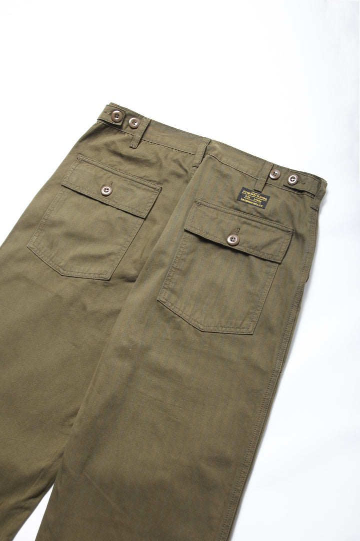 Okonkwo MFG - OG107 Fatigue Pants - Olive Herringbone