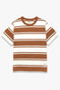 Okonkwo MFG - Short Sleeve Striped Tee - Brown/White