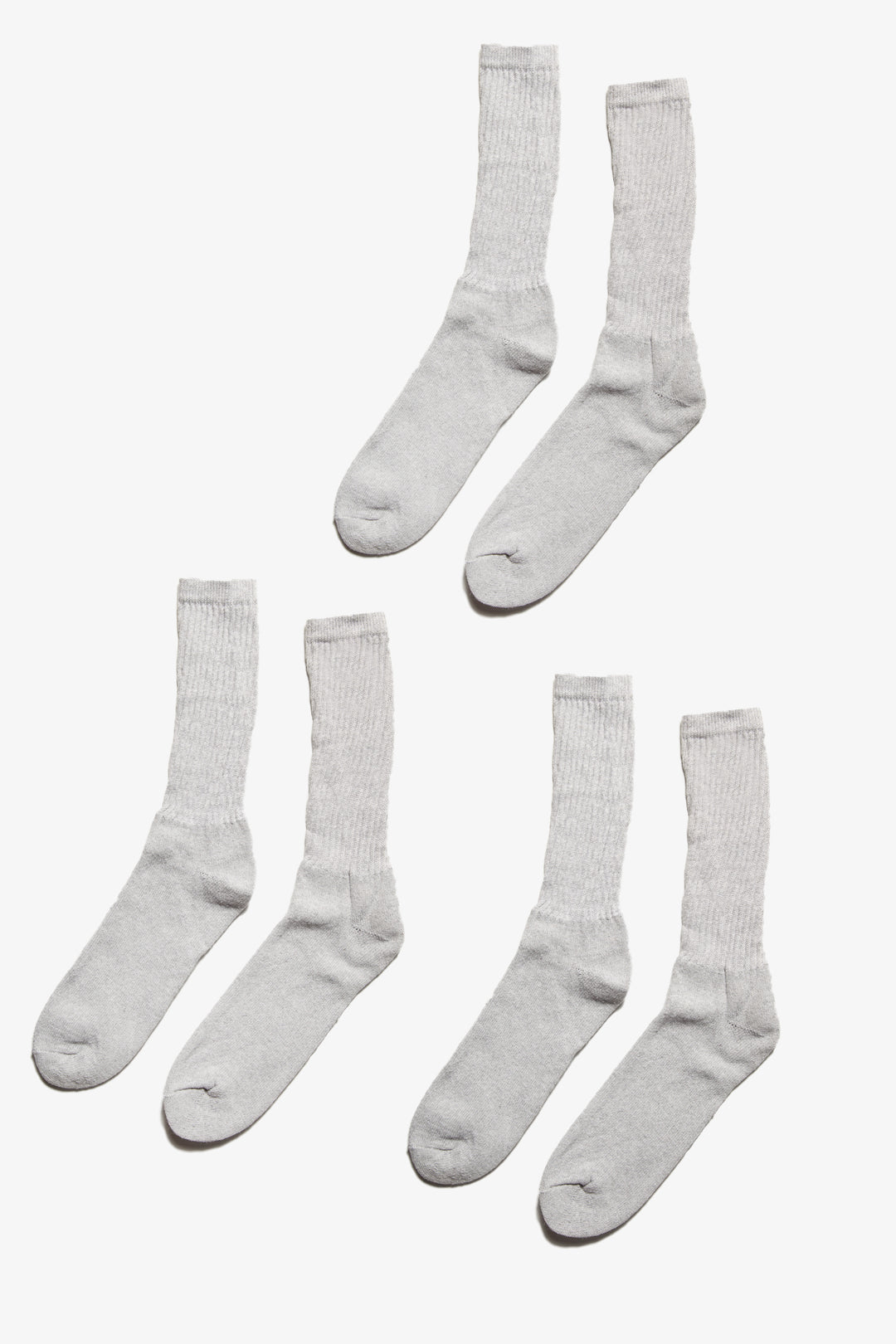 Railroad Sock - 3 Pack Crew Socks - Grey