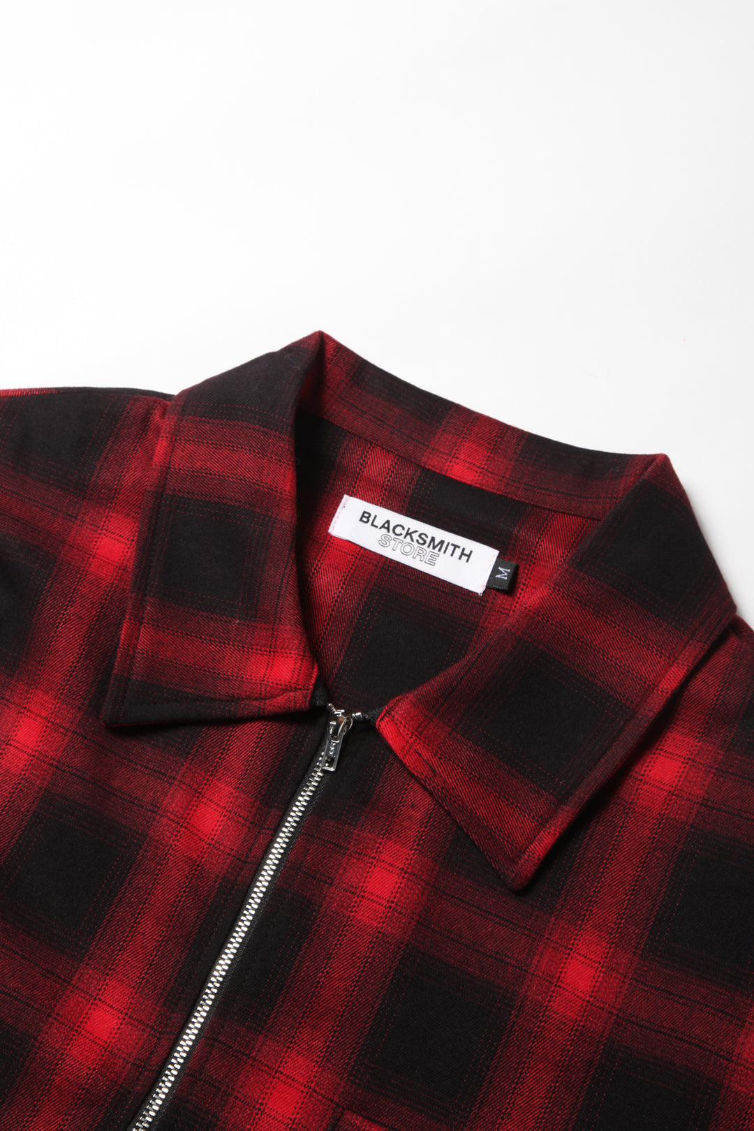 Blacksmith - Shadow Plaid Quarter Zip - Black/Red