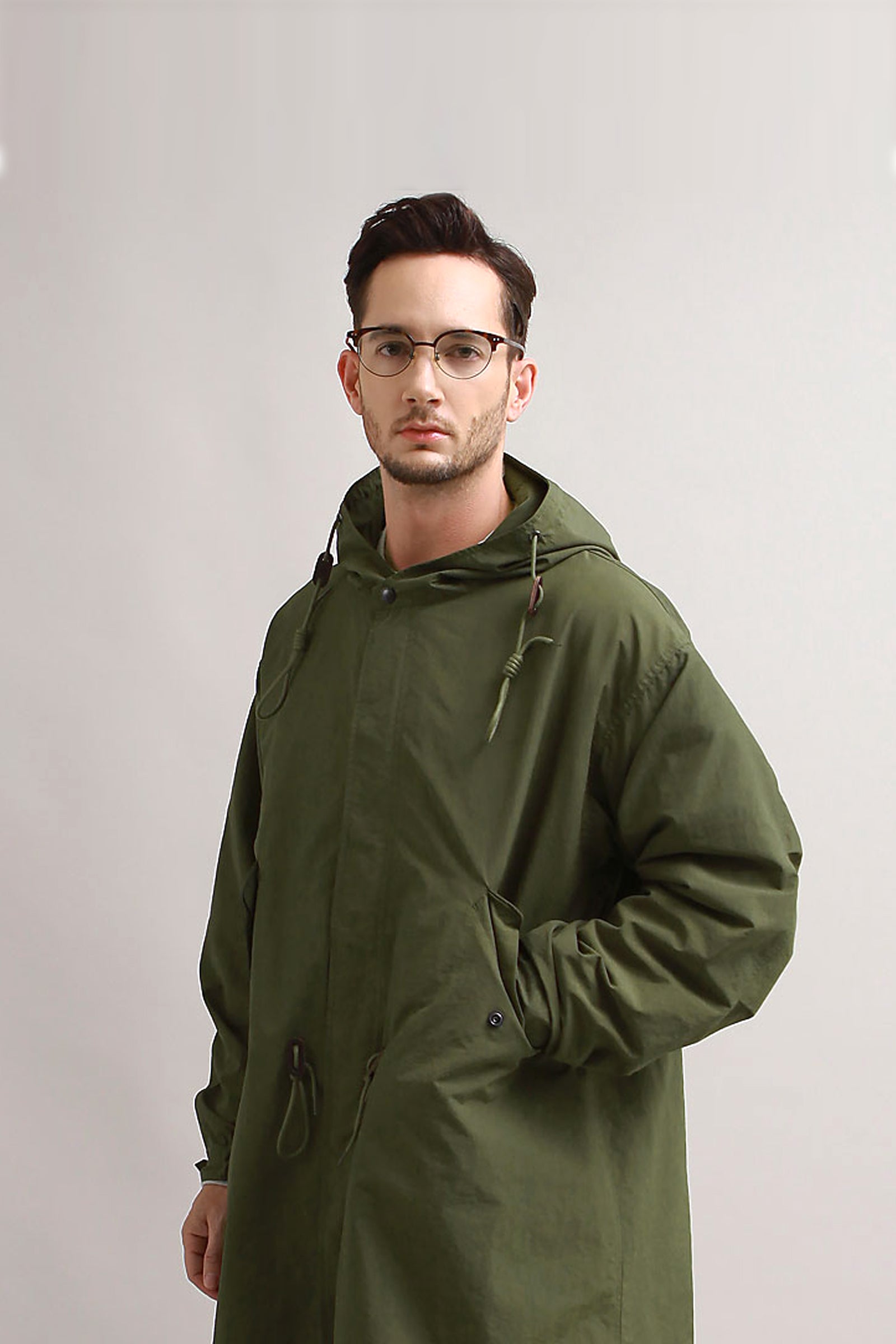 Olive online fishtail parka