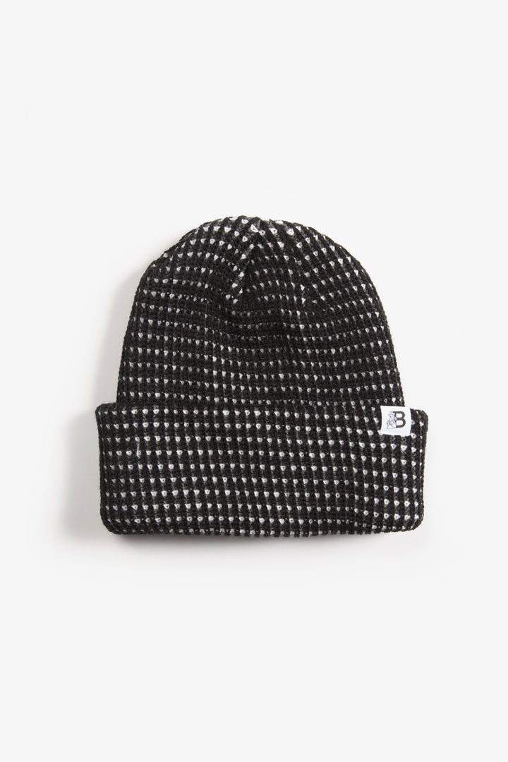 Blacksmith - Tri-Colour Waffle Beanie - Black/Grey